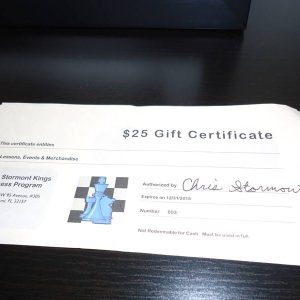 Chess Lessons Gift Certificates